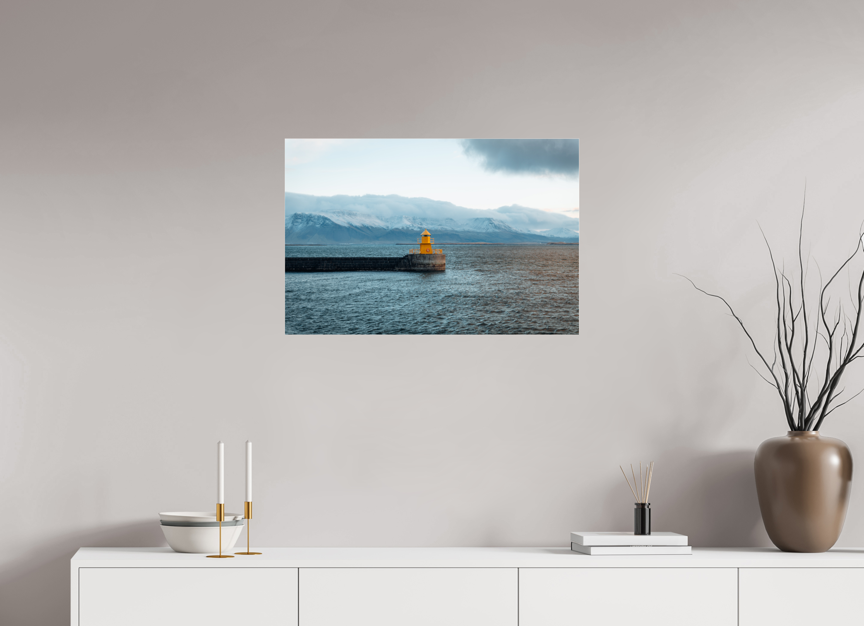 75 x 50 cm, Photo Print Under Acrylic Glass Lighthouse on acrylic glass