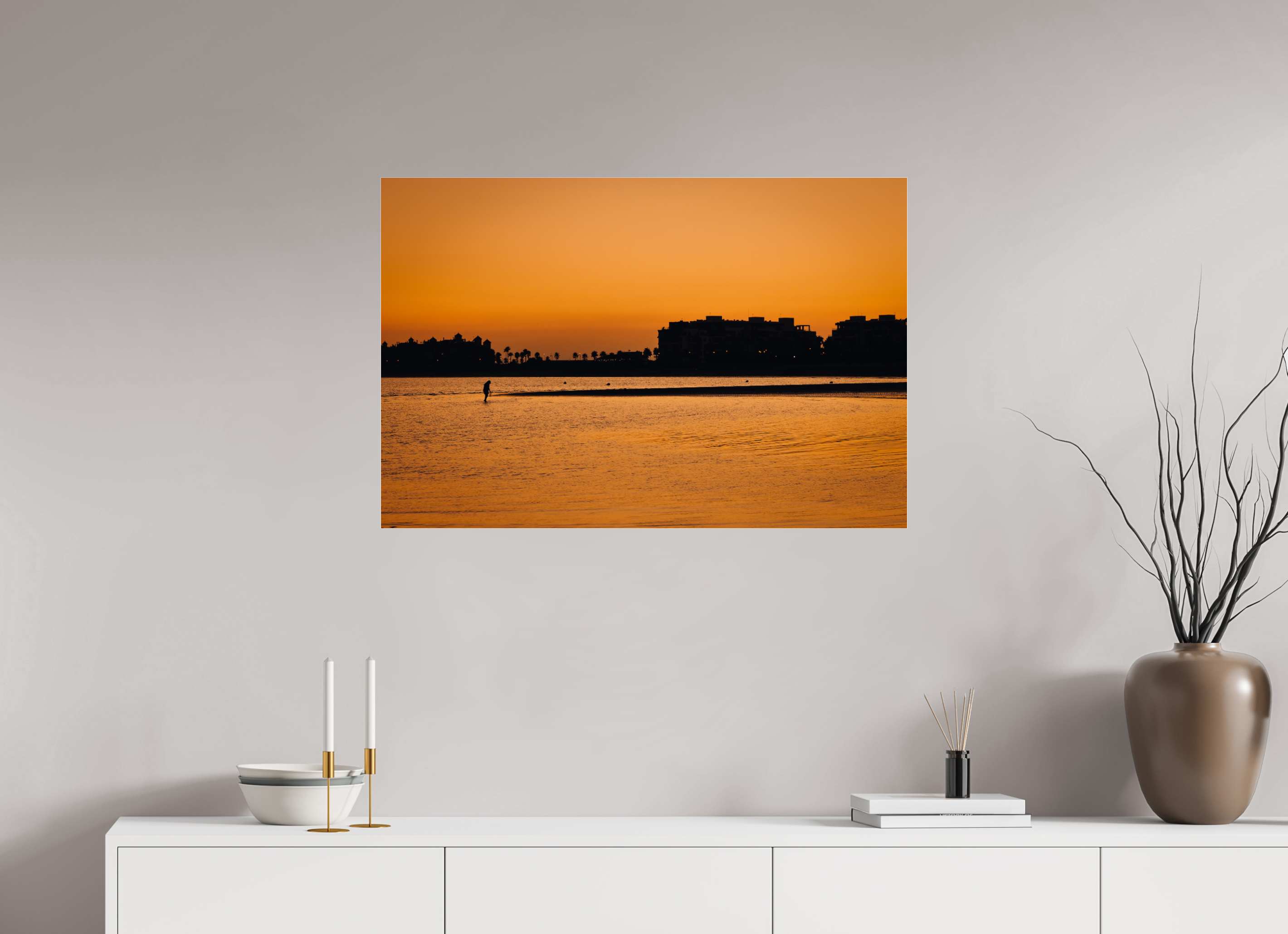 90 x 60 cm, Photo Print Under Acrylic Glass Spanish Sunset I