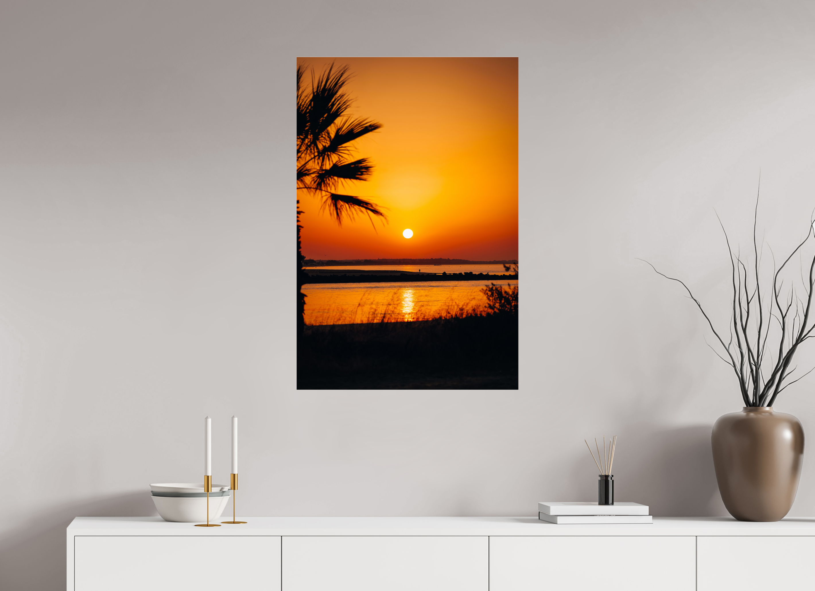 60 x 90 cm, Photo Print Under Acrylic Glass Spanish Sunrise I
