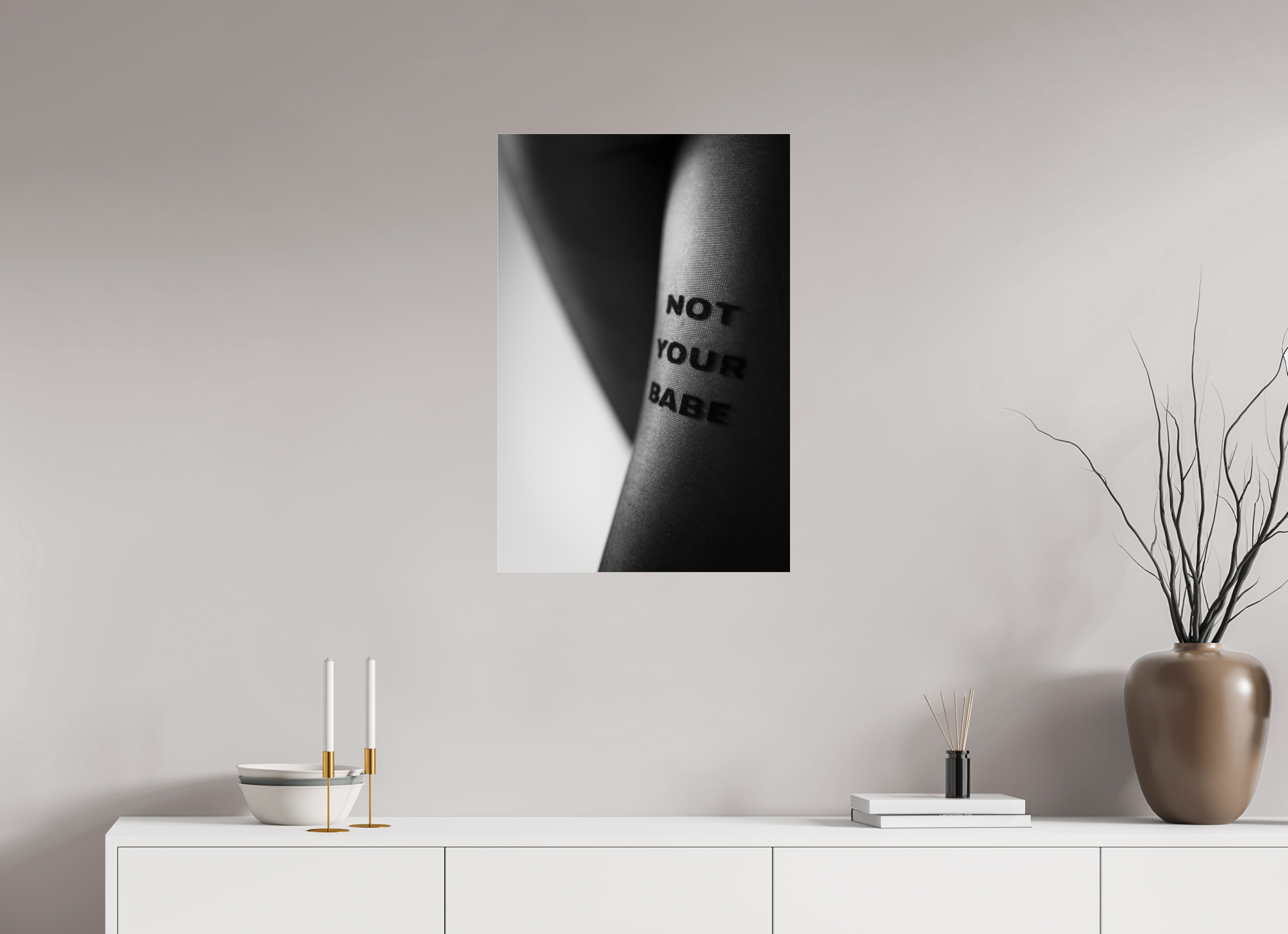 50 x 75 cm, Photo Print Under Acrylic Glass Not your babe