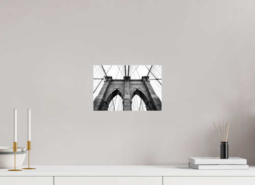 30 x 20 cm, Photo Print Under Acrylic Glass Brooklyn Bridge I