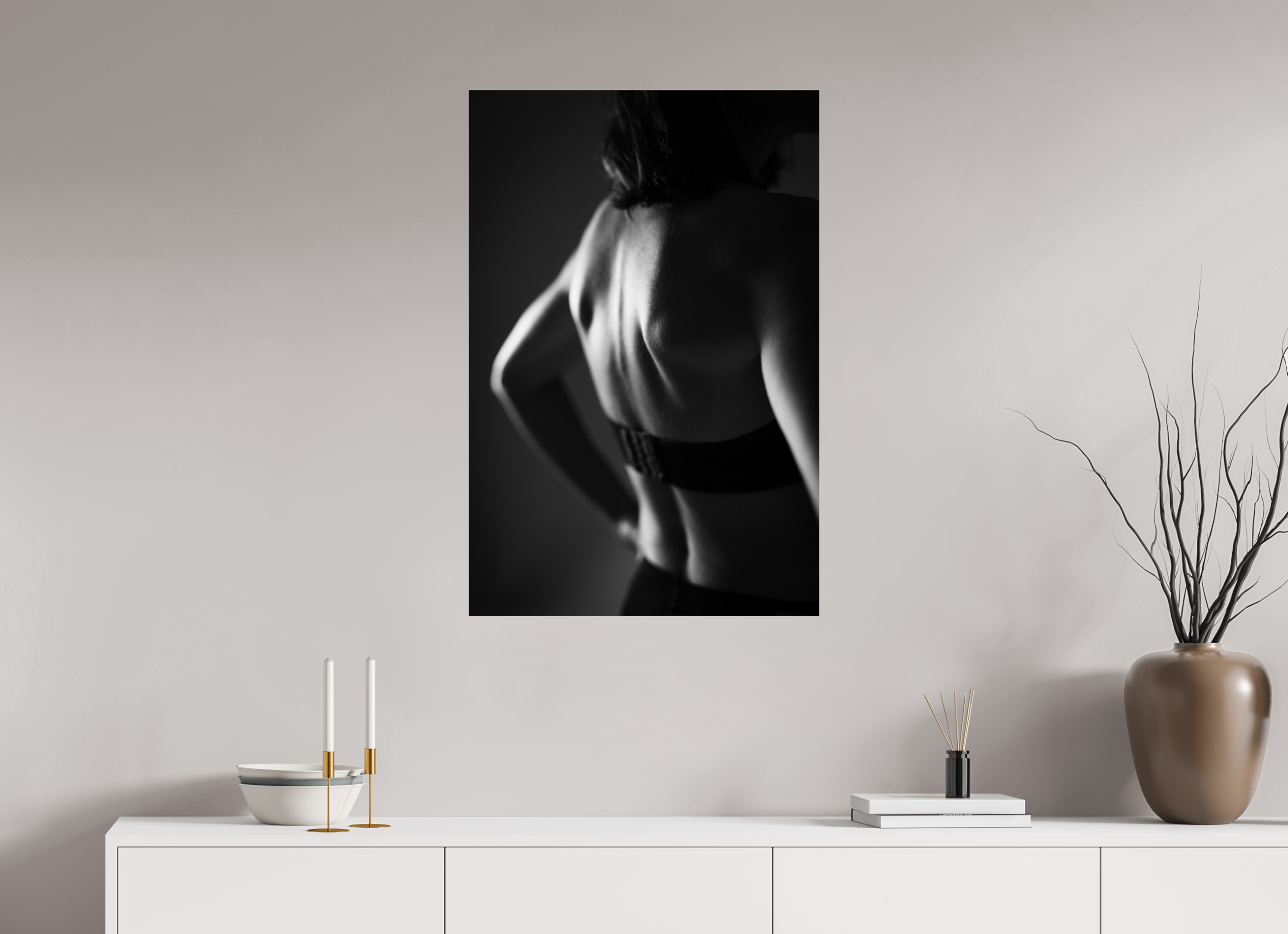 60 x 90 cm, Photo Print Under Acrylic Glass Dark Spine