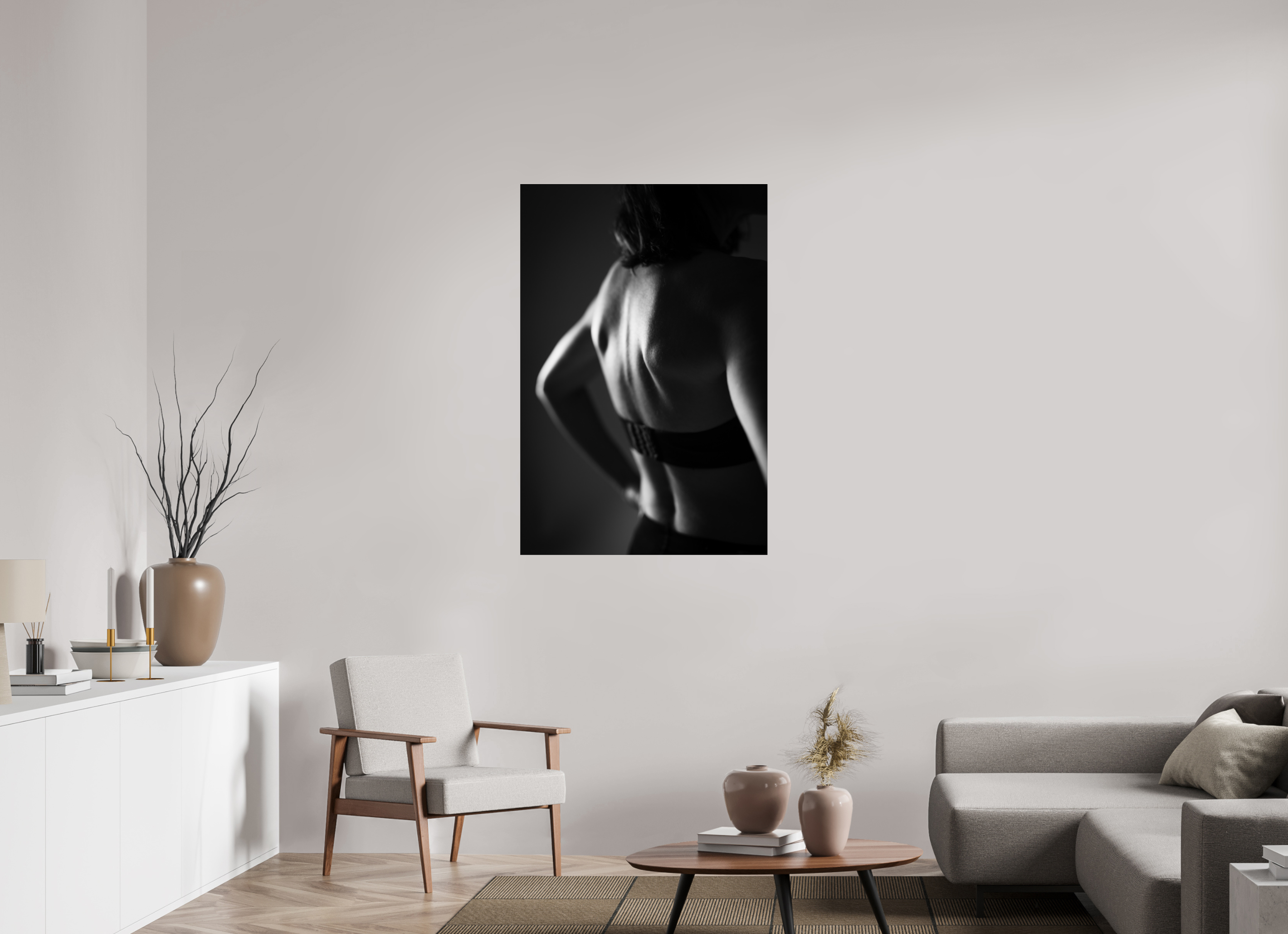 80 x 120 cm, Photo Print Under Acrylic Glass Dark Spine