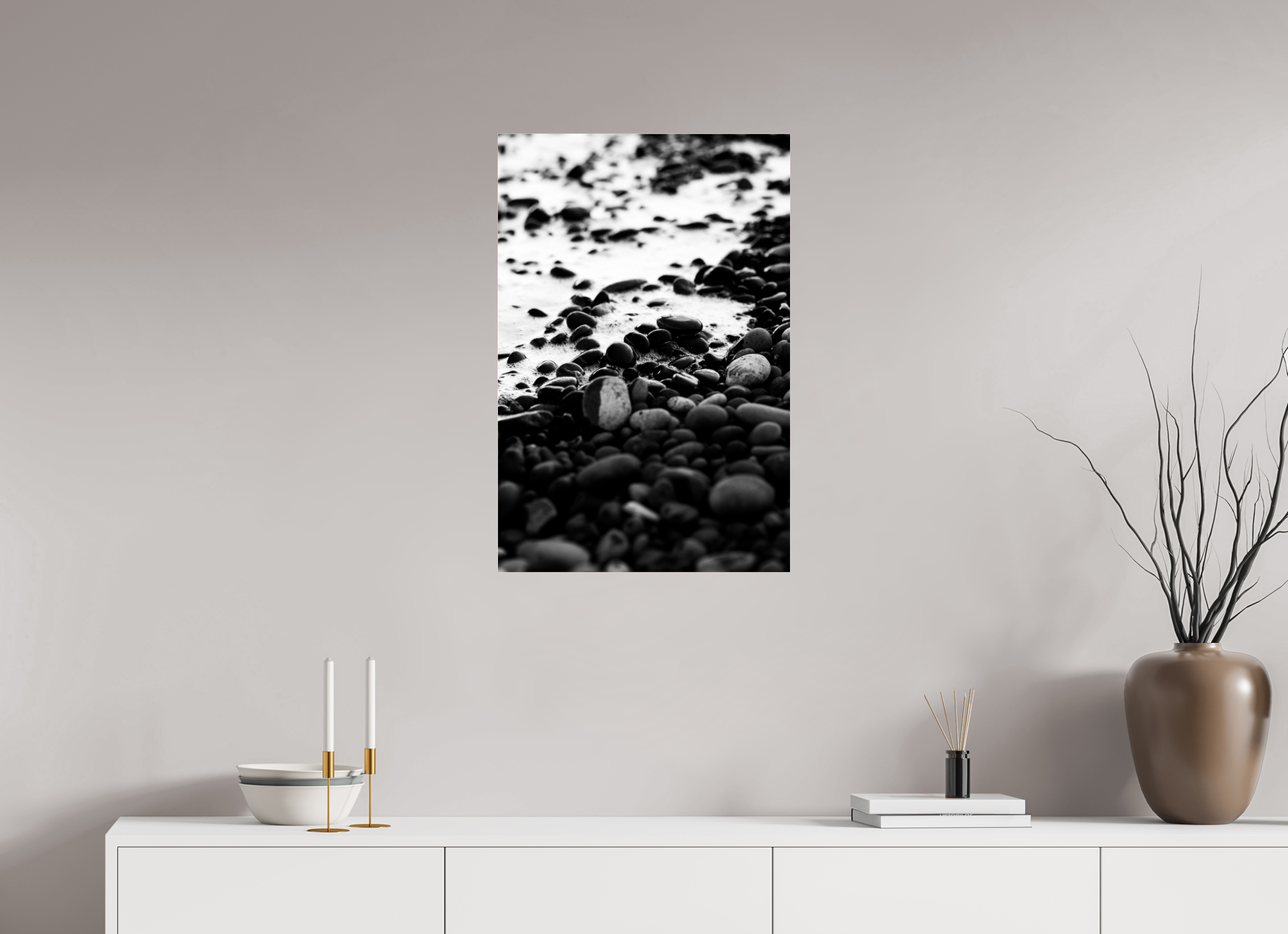 50 x 75 cm, Photo Print Under Acrylic Glass Stones II