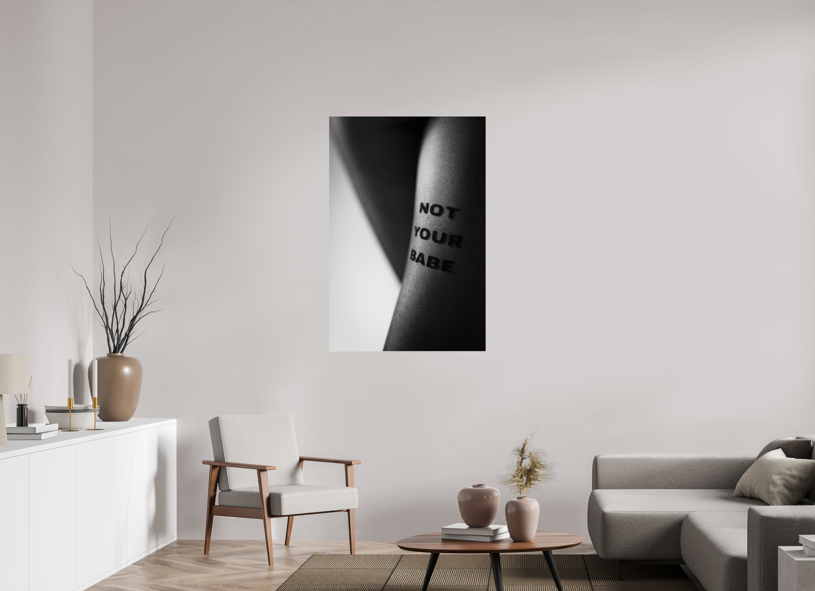 80 x 120 cm, Photo Print Under Acrylic Glass Not your babe